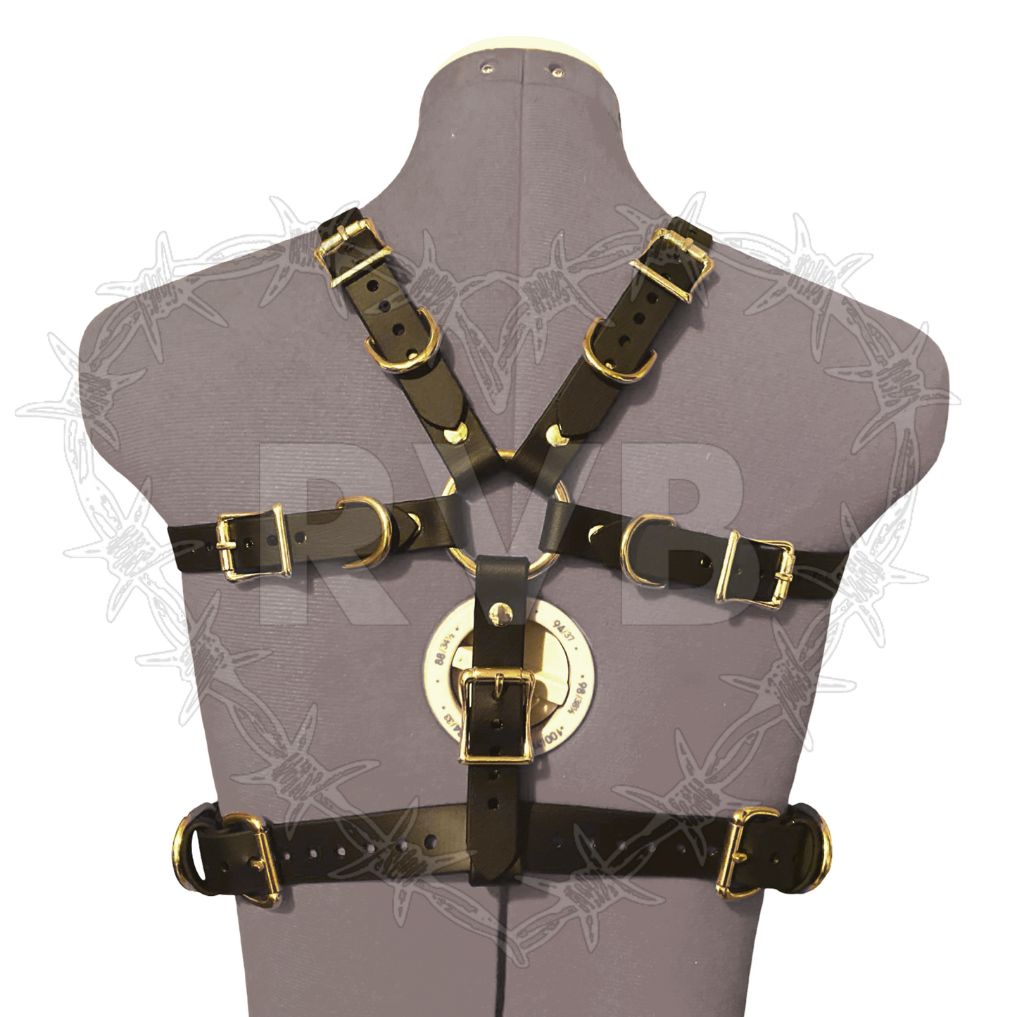 Vegan Chain Pentagram Harness - Brass or Silver
