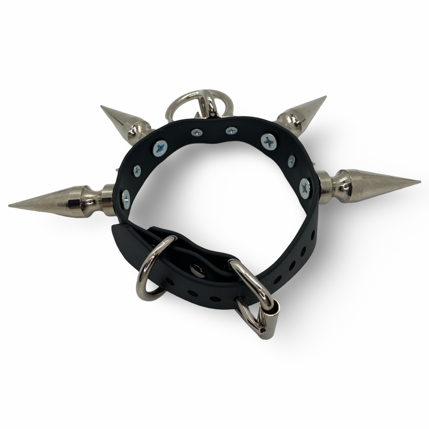 1" Giant Spike Vegan Bondage Collar