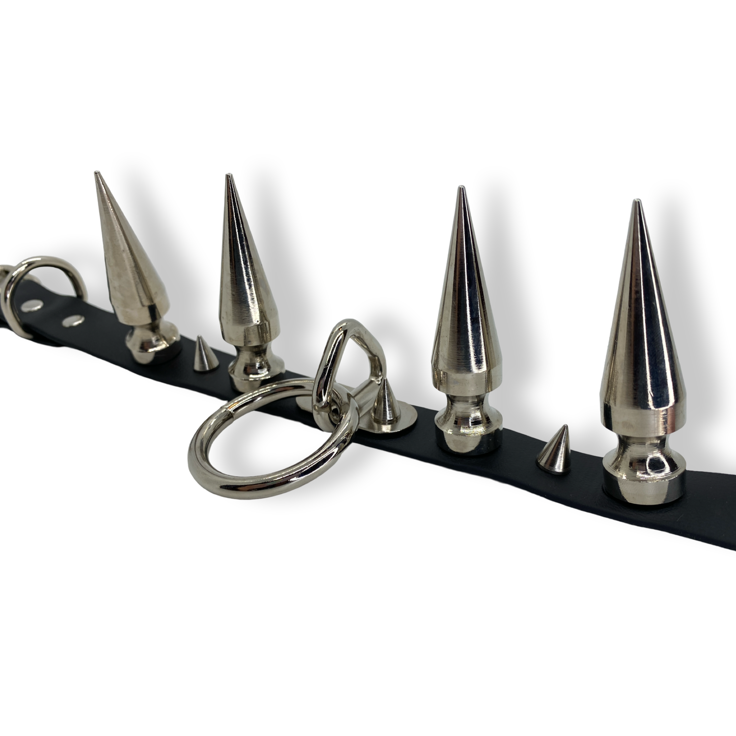 1" Giant Spike Vegan Bondage Collar