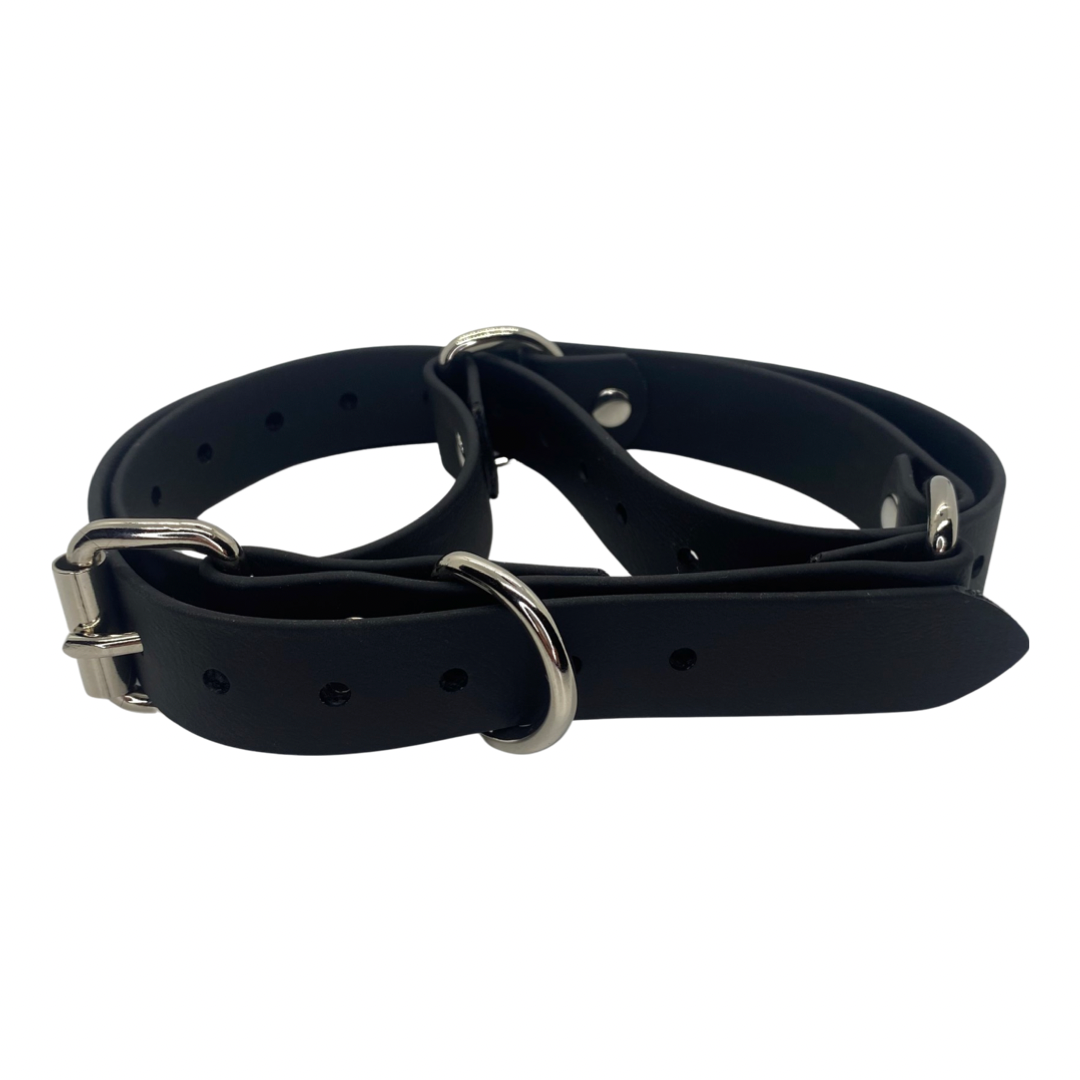 1" Vegan Hobble Belt - Restraints/ Cuffs- Nickel Hardware