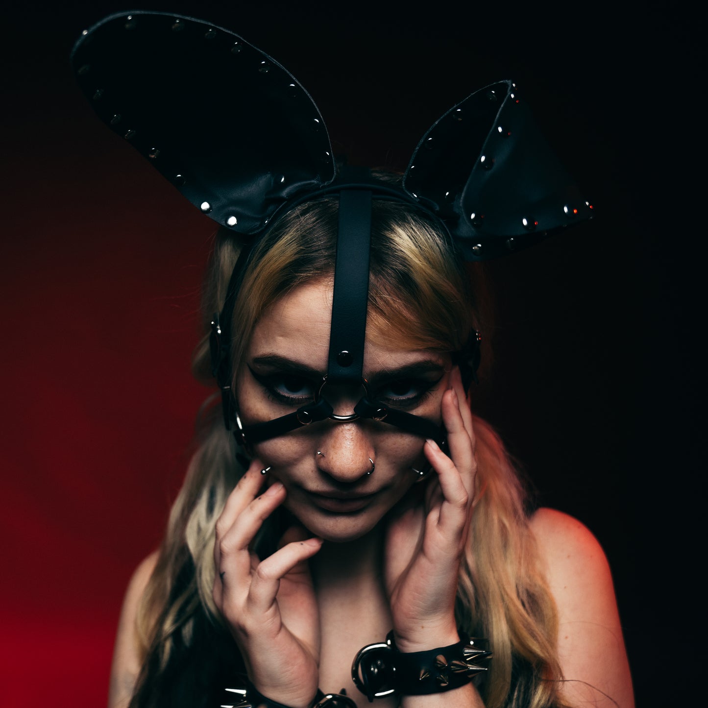 Vegan Bondage Bunny Head Harness