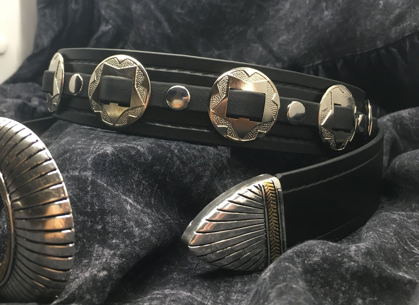 Vegan Western Concho Belt