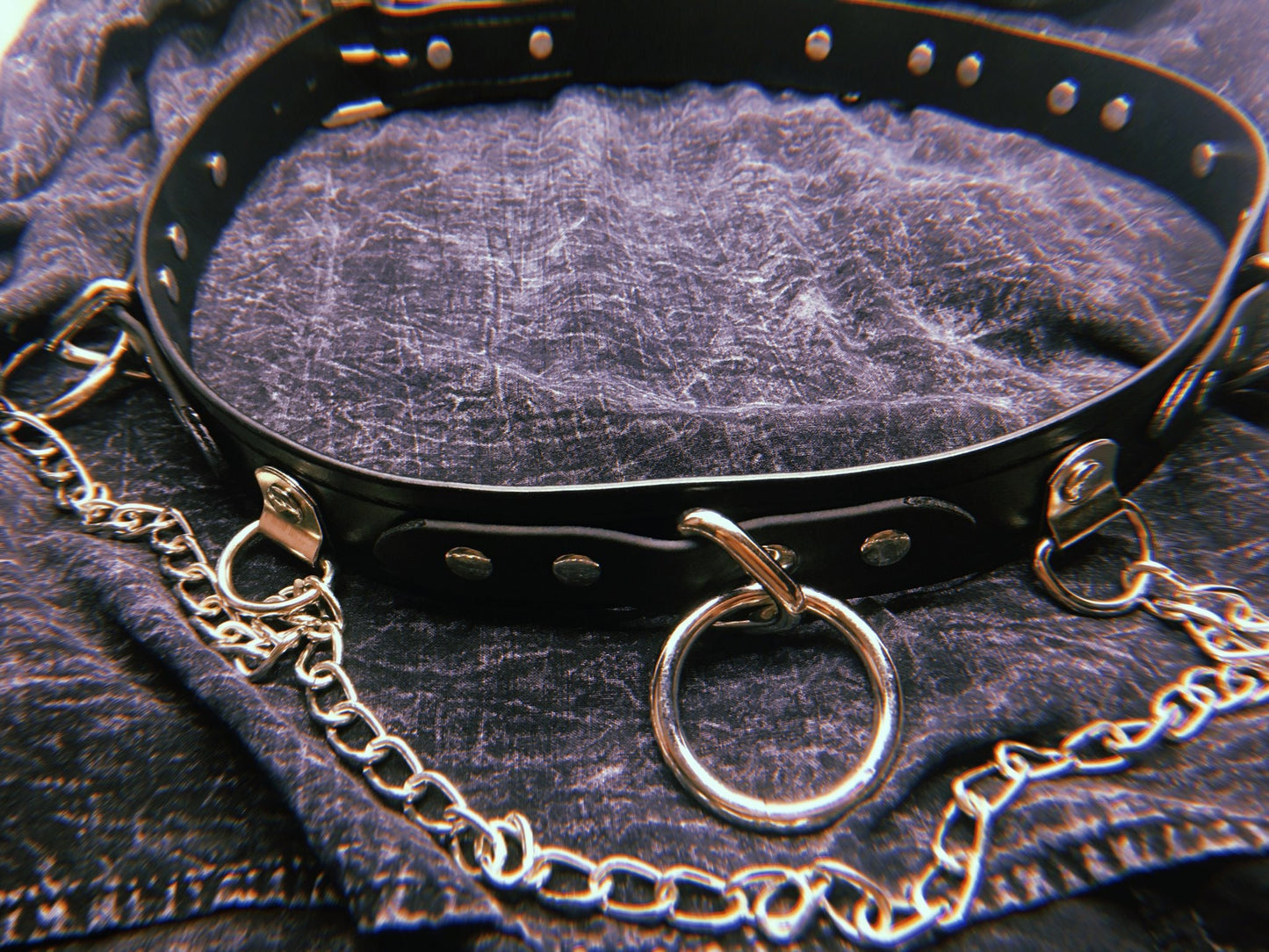 Vegan Bondage Belt with chains