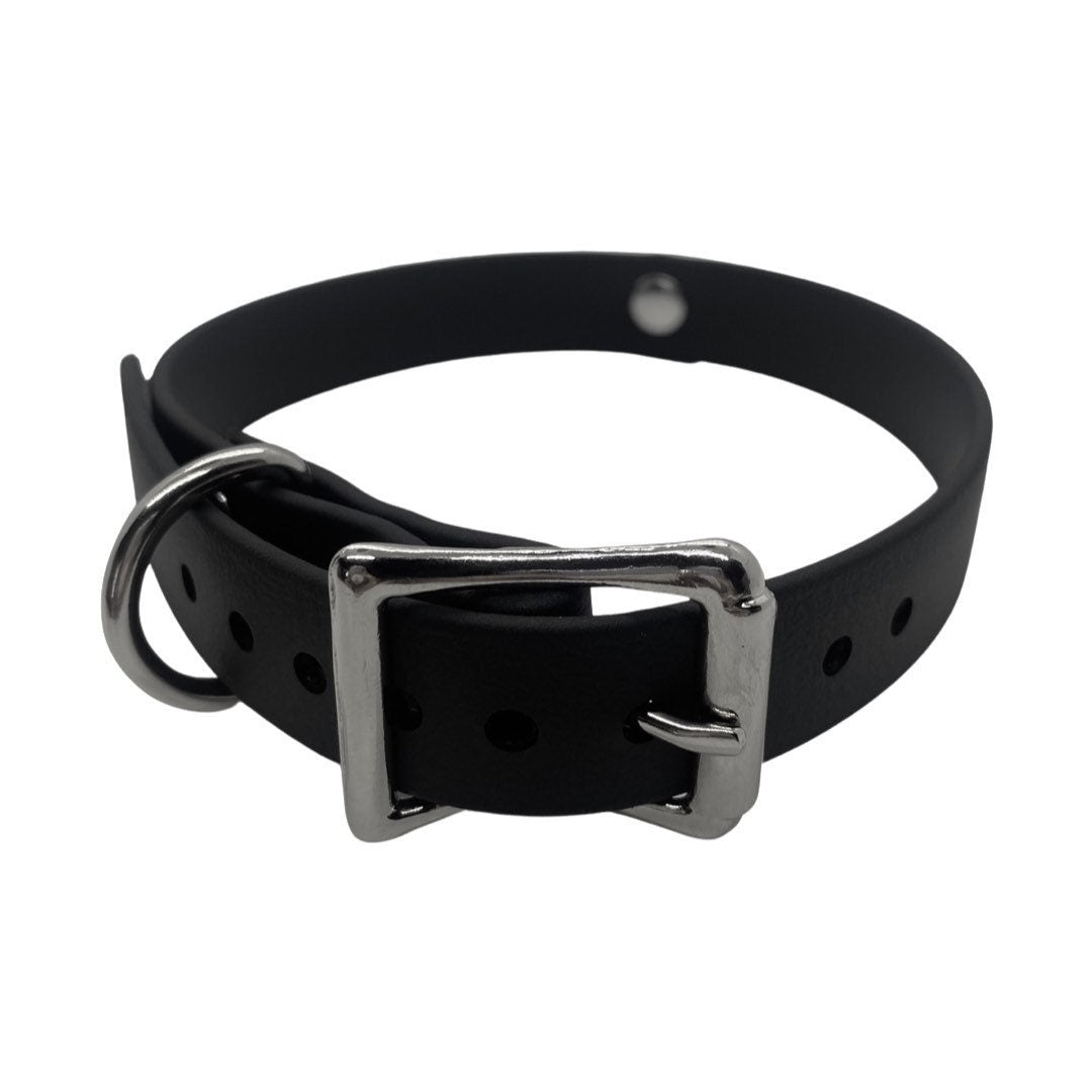 Vegan Bondage Collar with Hanging D-ring