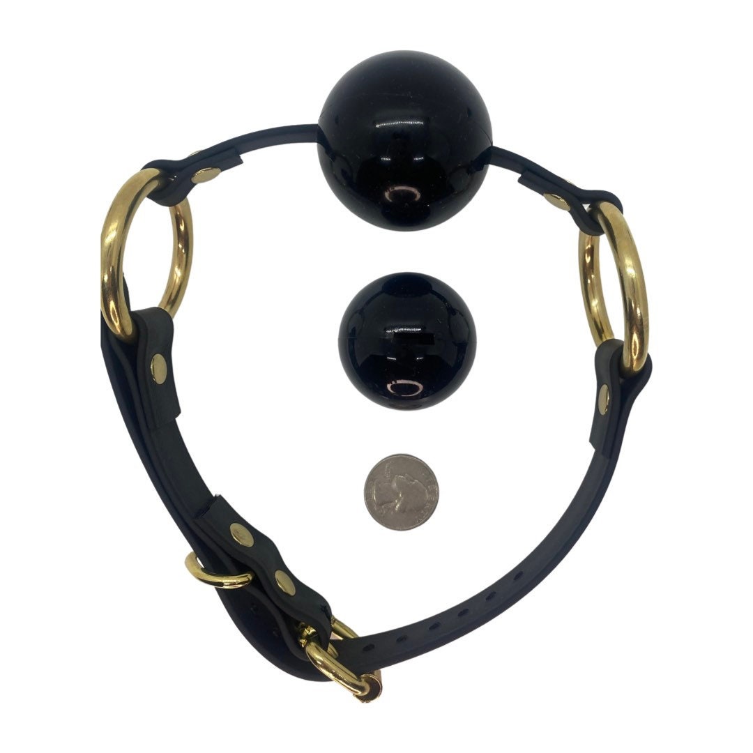 Vegan Ball Gag with Brass Hardware