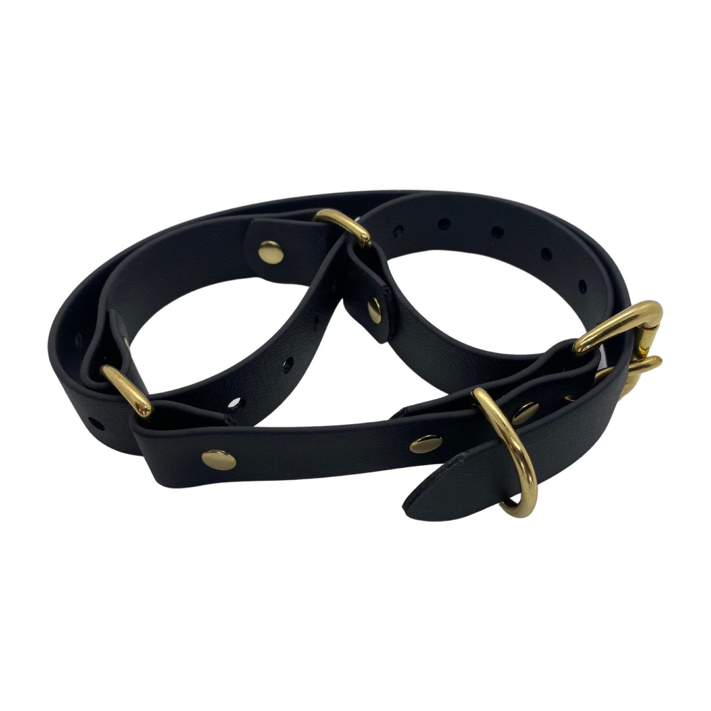 1" Vegan Hobble Belt - Restraints/ Cuffs- Brass Hardware