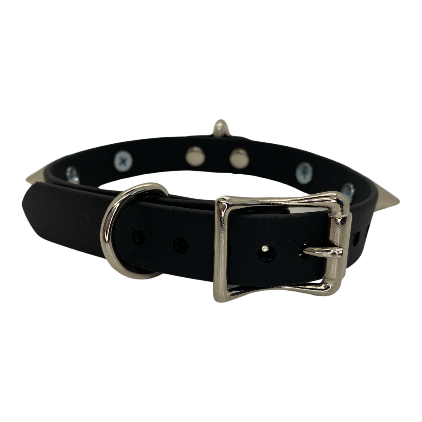 Vegan Bondage Collar with Bulldog Spikes