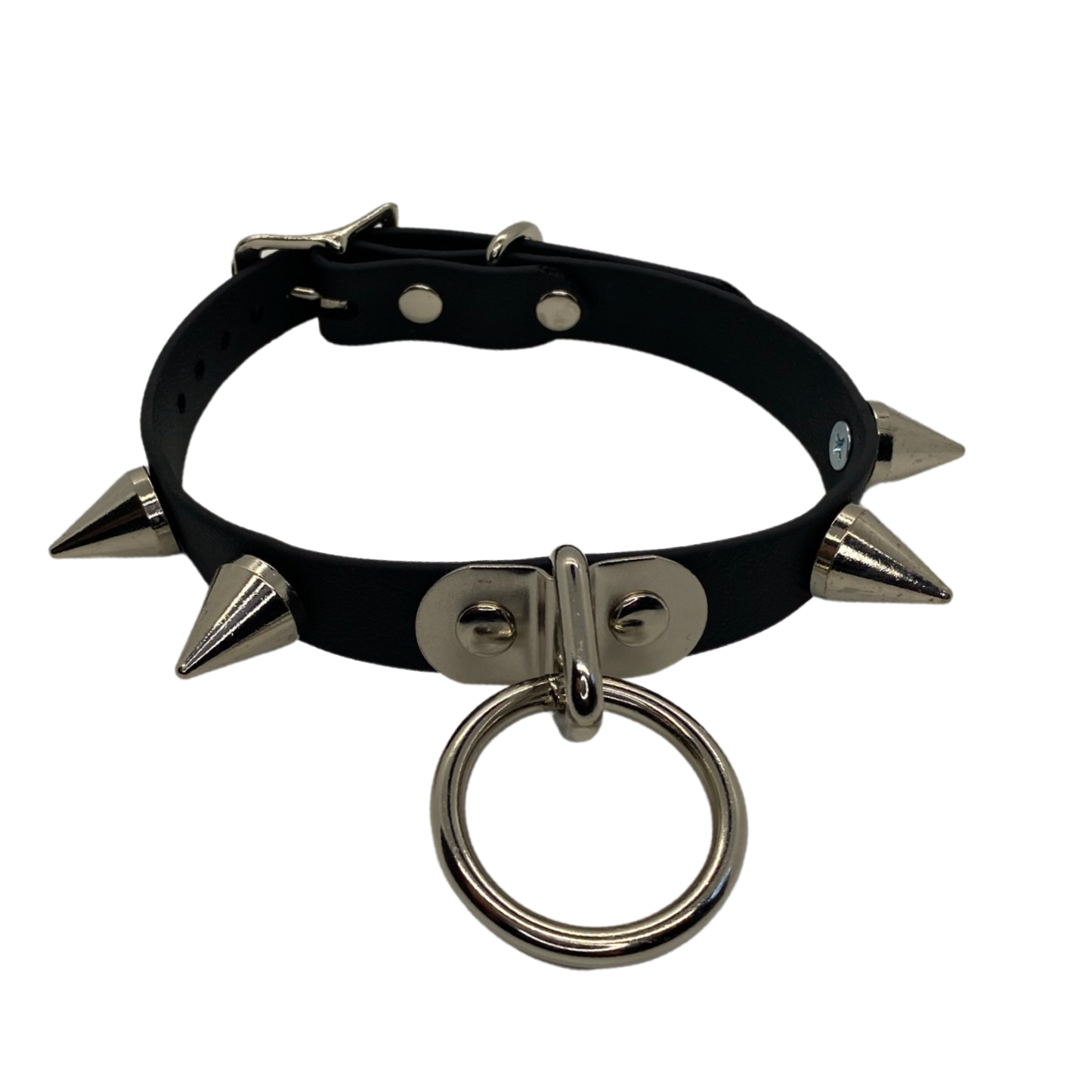Vegan Bondage Collar with Bulldog Spikes