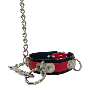 Chain Leash with Vegan Leather Handle