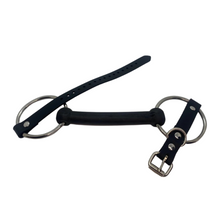 Load image into Gallery viewer, Vegan Rubber Pony Bit Gag - Nickel Hardware