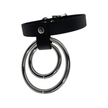 Load image into Gallery viewer, Vegan Bondage Collar with Two Hanging O-Rings