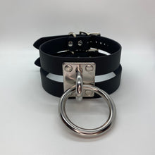 Load image into Gallery viewer, Vegan Bondage Collar - Double Stack with Heavy Duty Tie Down