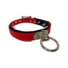 Load image into Gallery viewer, Vegan Bondage Collar with Inner Spikes - Nickel Hardware