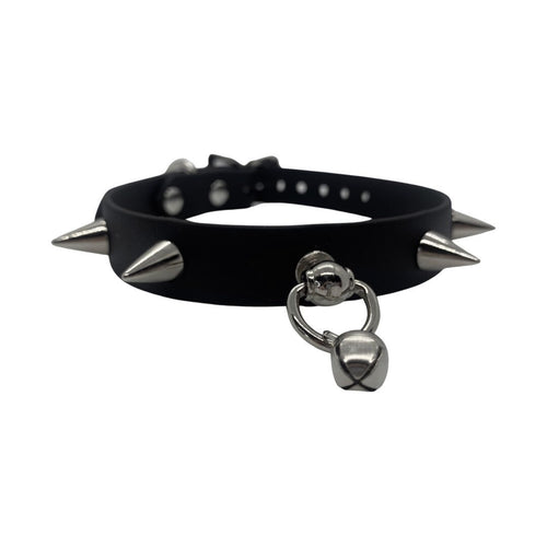 Vegan Kitten Play Collar with Spikes and a Bell