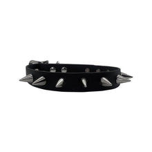 Load image into Gallery viewer, Vegan Spiked Choker Collar with Nickel Hardware
