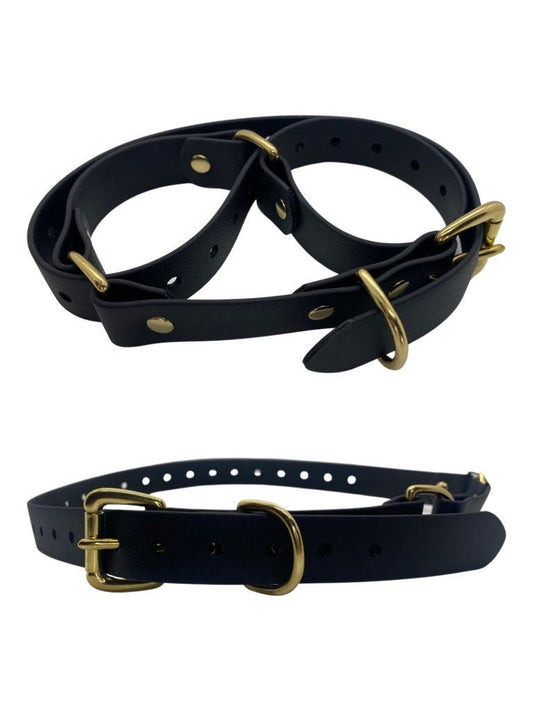1" Vegan Hobble Belt - Restraints/ Cuffs- Brass Hardware