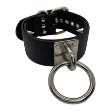Load image into Gallery viewer, 2&quot; Heavy Vegan Bondage Collar with Inner Spikes