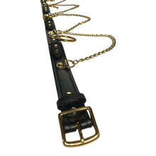 Load image into Gallery viewer, Vegan Bondage Belt with Brass Chains