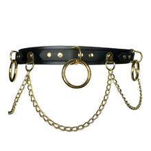 Load image into Gallery viewer, Vegan Bondage Belt with Brass Chains