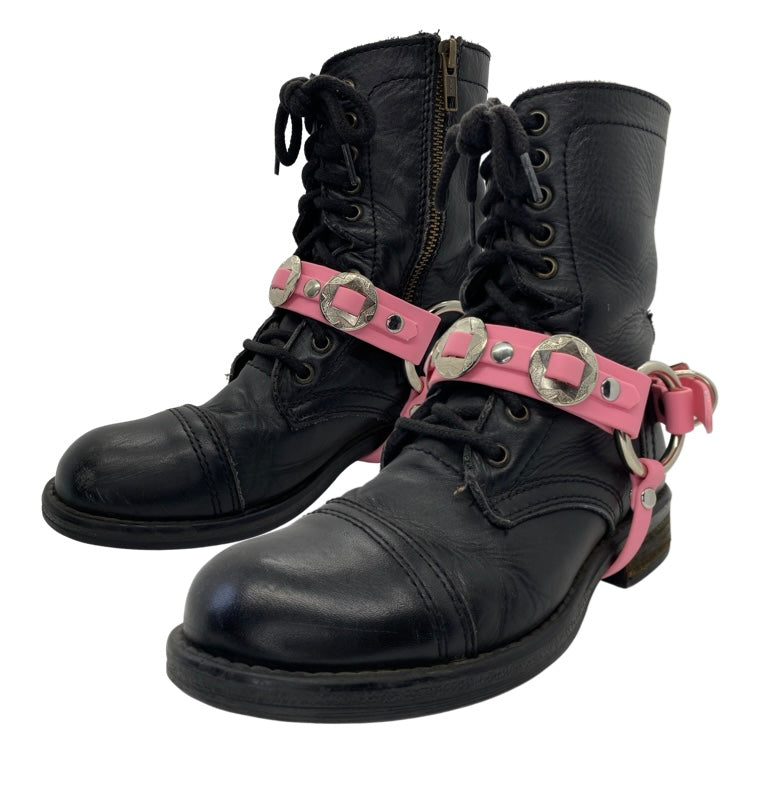 Vegan Boot Straps with Conchos