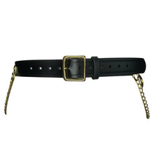 Load image into Gallery viewer, Vegan Bondage Belt with Brass Chains