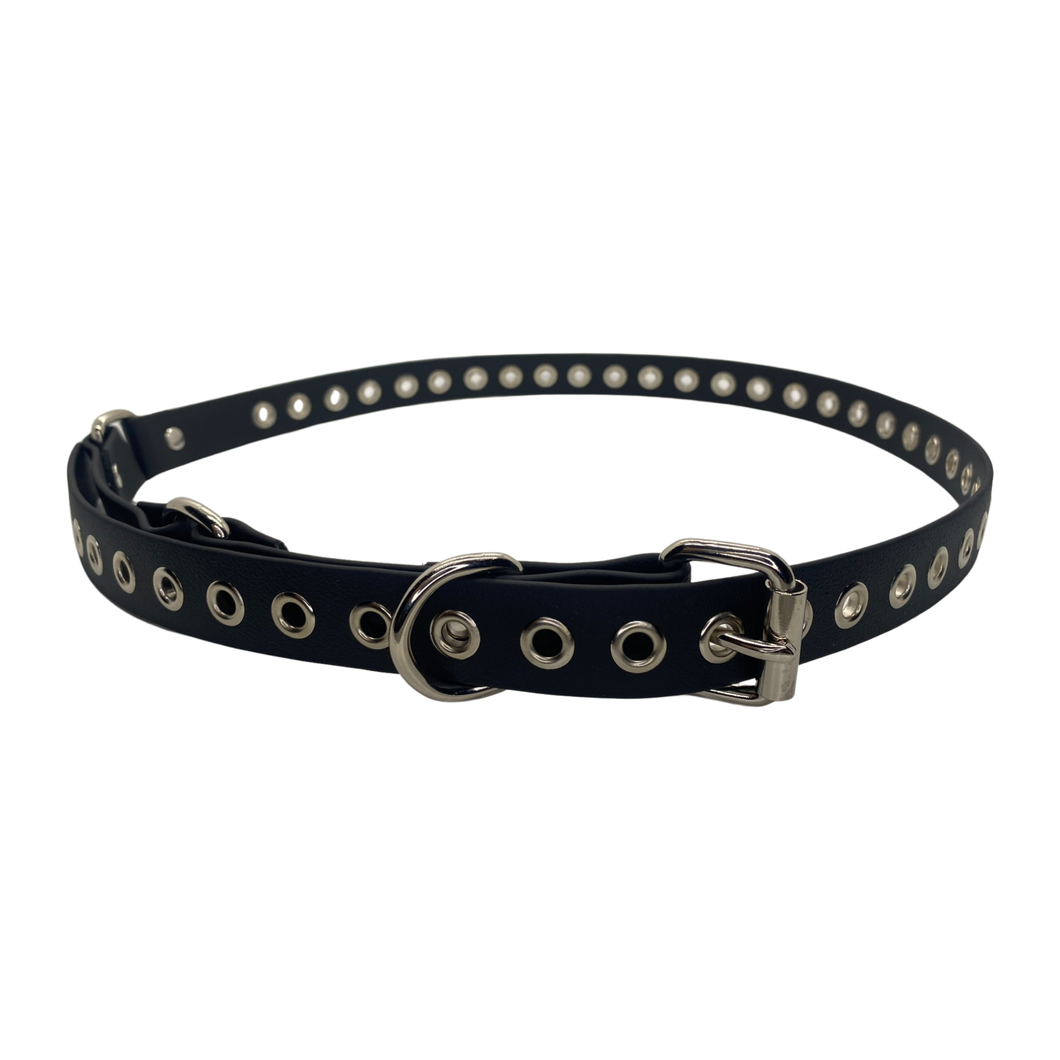 1” Vegan Hobble Belt - Restraints/ Cuffs - With Eyelets - Nickel Hardware