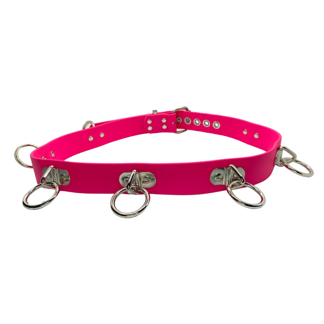 Hot Pink Vegan Bondage Belt 1.5
