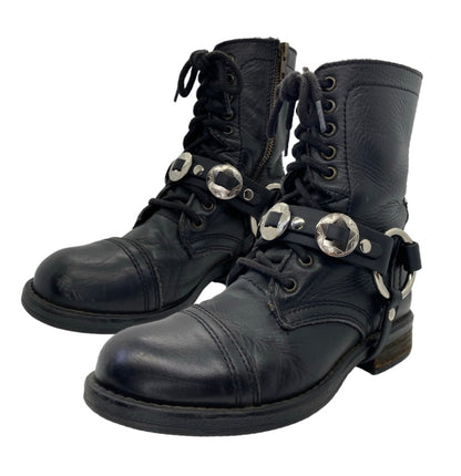 Vegan Boot Straps with Conchos